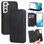 Custodia per telefono in pelle con ventosa magnetica Knight, For Samsung Galaxy S22 5G, For Samsung Galaxy S22+ 5G, For Samsung Galaxy S22 Ultra 5G, For Samsung Galaxy S21 5G