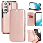 Custodia per telefono in pelle con ventosa magnetica Knight, For Samsung Galaxy S22 5G, For Samsung Galaxy S22+ 5G, For Samsung Galaxy S22 Ultra 5G, For Samsung Galaxy S21 5G