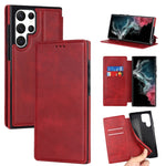 Custodia per telefono in pelle con ventosa magnetica Knight, For Samsung Galaxy S22 5G, For Samsung Galaxy S22+ 5G, For Samsung Galaxy S22 Ultra 5G, For Samsung Galaxy S21 5G