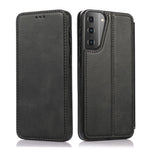 Custodia per telefono in pelle con ventosa magnetica Knight, For Samsung Galaxy S22 5G, For Samsung Galaxy S22+ 5G, For Samsung Galaxy S22 Ultra 5G, For Samsung Galaxy S21 5G