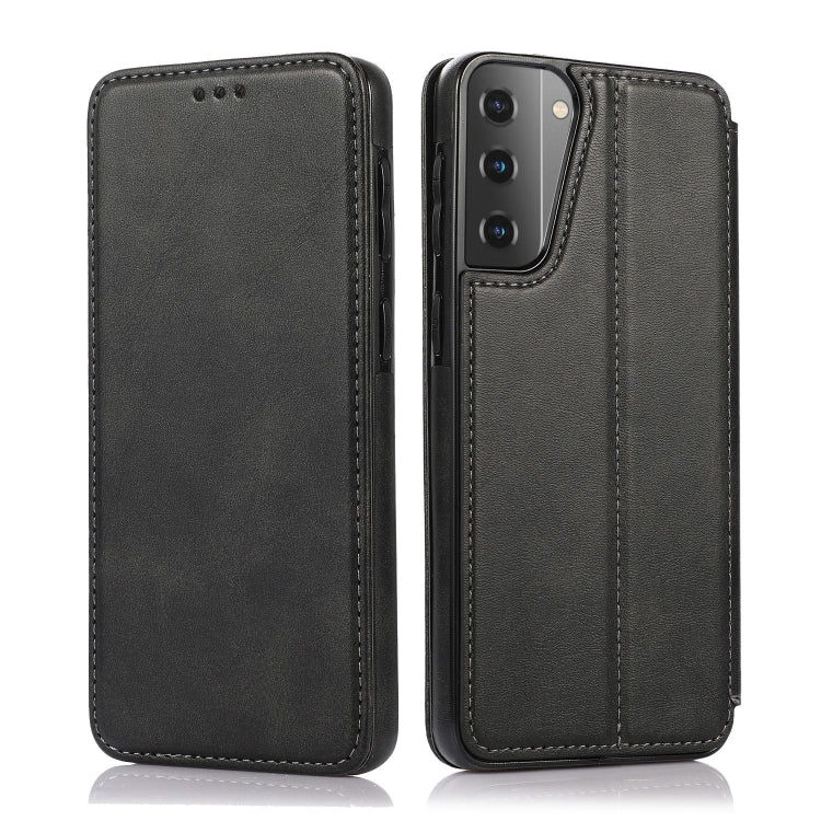 Custodia per telefono in pelle con ventosa magnetica Knight, For Samsung Galaxy S22 5G, For Samsung Galaxy S22+ 5G, For Samsung Galaxy S22 Ultra 5G, For Samsung Galaxy S21 5G