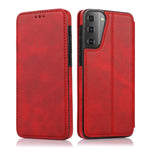 Custodia per telefono in pelle con ventosa magnetica Knight, For Samsung Galaxy S22 5G, For Samsung Galaxy S22+ 5G, For Samsung Galaxy S22 Ultra 5G, For Samsung Galaxy S21 5G