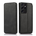 Custodia per telefono in pelle con ventosa magnetica Knight, For Samsung Galaxy S21+ 5G, For Samsung Galaxy S21 Ultra 5G, For Samsung Galaxy S20, For Samsung Galaxy S20+
