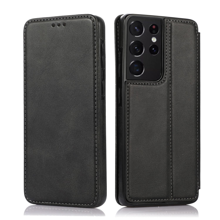 Custodia per telefono in pelle con ventosa magnetica Knight, For Samsung Galaxy S21+ 5G, For Samsung Galaxy S21 Ultra 5G, For Samsung Galaxy S20, For Samsung Galaxy S20+