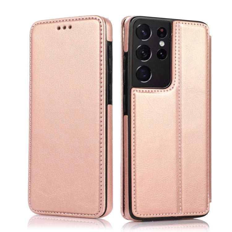 Custodia per telefono in pelle con ventosa magnetica Knight, For Samsung Galaxy S21+ 5G, For Samsung Galaxy S21 Ultra 5G, For Samsung Galaxy S20, For Samsung Galaxy S20+