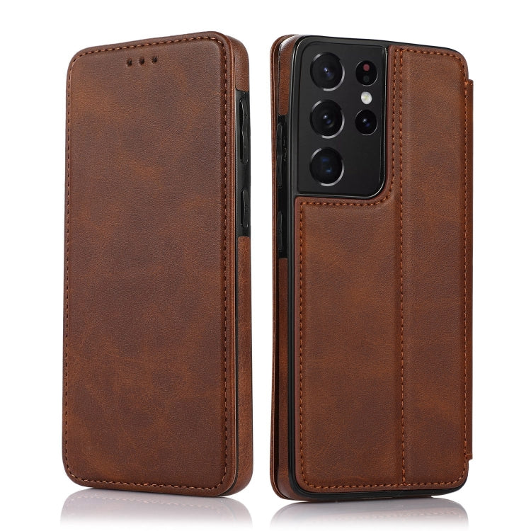 Custodia per telefono in pelle con ventosa magnetica Knight, For Samsung Galaxy S21+ 5G, For Samsung Galaxy S21 Ultra 5G, For Samsung Galaxy S20, For Samsung Galaxy S20+