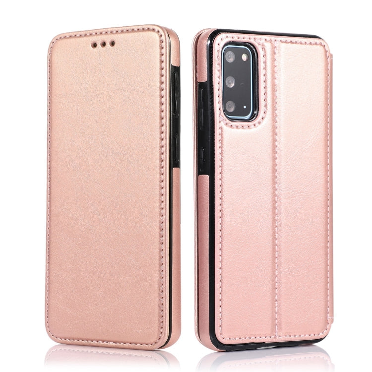 Custodia per telefono in pelle con ventosa magnetica Knight, For Samsung Galaxy S21+ 5G, For Samsung Galaxy S21 Ultra 5G, For Samsung Galaxy S20, For Samsung Galaxy S20+
