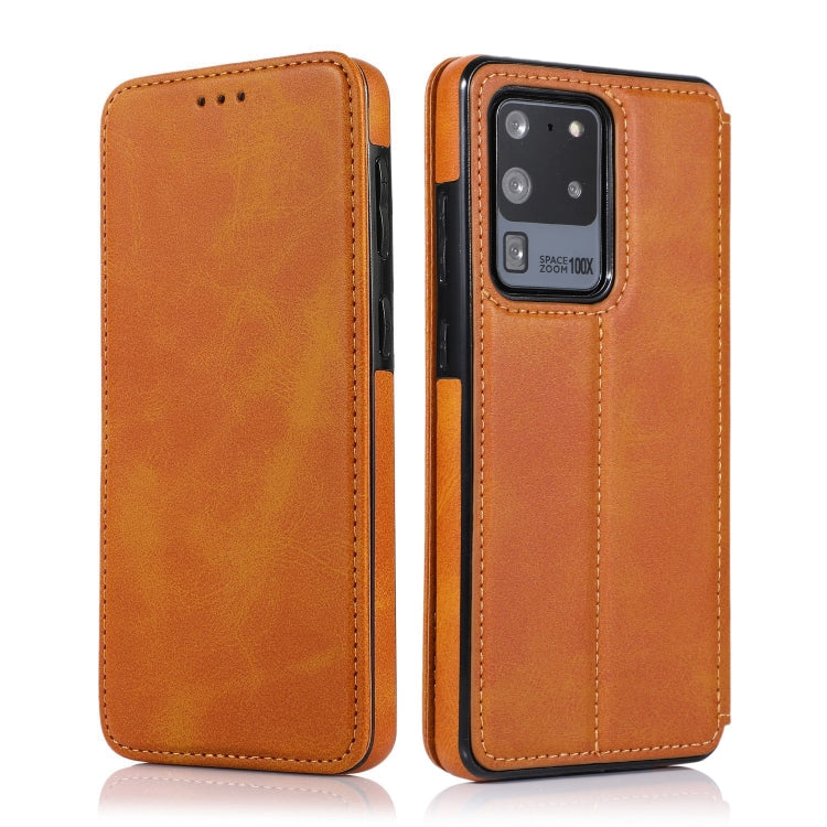 Custodia per telefono in pelle con ventosa magnetica Knight, For Samsung Galaxy S20 Ultra, For Samsung Galaxy S10, For Samsung Galaxy S10+, For Samsung Galaxy S10e