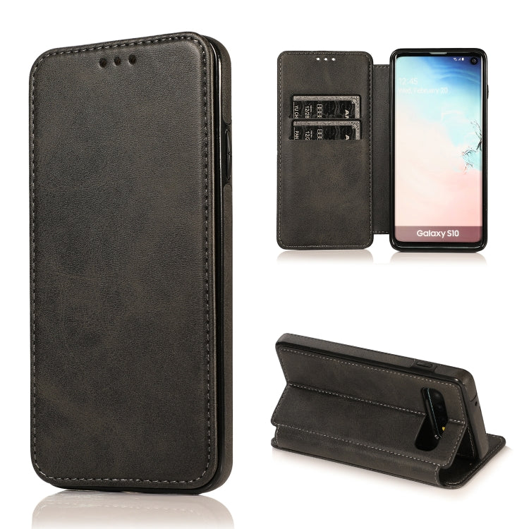 Custodia per telefono in pelle con ventosa magnetica Knight, For Samsung Galaxy S20 Ultra, For Samsung Galaxy S10, For Samsung Galaxy S10+, For Samsung Galaxy S10e