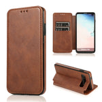 Custodia per telefono in pelle con ventosa magnetica Knight, For Samsung Galaxy S20 Ultra, For Samsung Galaxy S10, For Samsung Galaxy S10+, For Samsung Galaxy S10e