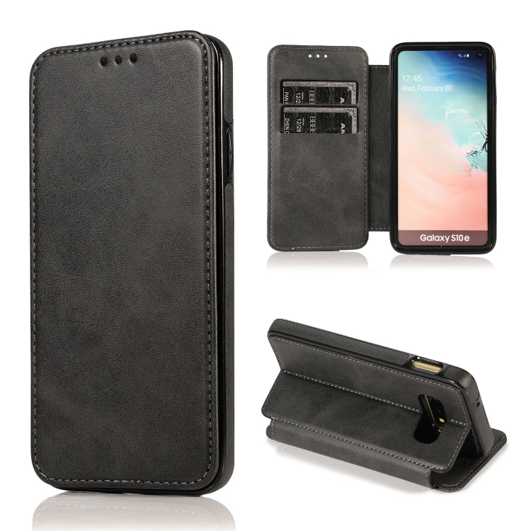 Custodia per telefono in pelle con ventosa magnetica Knight, For Samsung Galaxy S20 Ultra, For Samsung Galaxy S10, For Samsung Galaxy S10+, For Samsung Galaxy S10e
