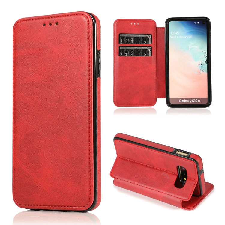 Custodia per telefono in pelle con ventosa magnetica Knight, For Samsung Galaxy S20 Ultra, For Samsung Galaxy S10, For Samsung Galaxy S10+, For Samsung Galaxy S10e