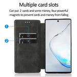 Custodia per telefono in pelle con ventosa magnetica Knight, For Samsung Galaxy Note10, For Samsung Galaxy Note10+