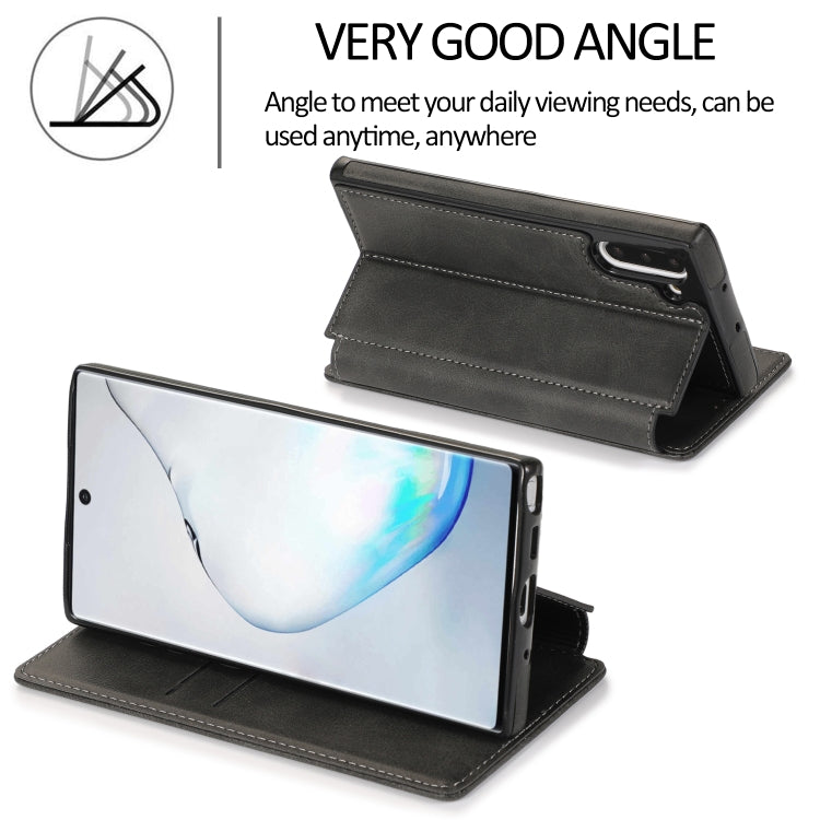 Custodia per telefono in pelle con ventosa magnetica Knight, For Samsung Galaxy Note10, For Samsung Galaxy Note10+