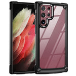 Custodia per telefono con protezione dell'obiettivo in TPU + PC, For Samsung Galaxy S22 Ultra 5G