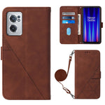 Custodia per cellulare in pelle con flip in rilievo 3D a tracolla, For OnePlus Nord CE 2 5G, For OPPO A57 5G 2022, For Motorola Moto G52, For OPPO Realme C31 4G