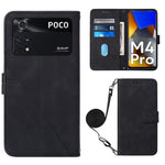 Custodia per cellulare in pelle con flip in rilievo 3D a tracolla, For OPPO Reno7 4G/F21 Pro, For Xiaomi Poco M4 Pro 4G, For Xiaomi Poco X4 Pro 5G, For Sony Xperia 1 IV