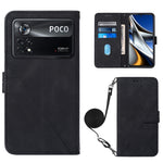 Custodia per cellulare in pelle con flip in rilievo 3D a tracolla, For OPPO Reno7 4G/F21 Pro, For Xiaomi Poco M4 Pro 4G, For Xiaomi Poco X4 Pro 5G, For Sony Xperia 1 IV