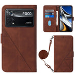 Custodia per cellulare in pelle con flip in rilievo 3D a tracolla, For OPPO Reno7 4G/F21 Pro, For Xiaomi Poco M4 Pro 4G, For Xiaomi Poco X4 Pro 5G, For Sony Xperia 1 IV