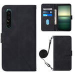Custodia per cellulare in pelle con flip in rilievo 3D a tracolla, For OPPO Reno7 4G/F21 Pro, For Xiaomi Poco M4 Pro 4G, For Xiaomi Poco X4 Pro 5G, For Sony Xperia 1 IV
