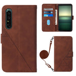 Custodia per cellulare in pelle con flip in rilievo 3D a tracolla, For OPPO Reno7 4G/F21 Pro, For Xiaomi Poco M4 Pro 4G, For Xiaomi Poco X4 Pro 5G, For Sony Xperia 1 IV