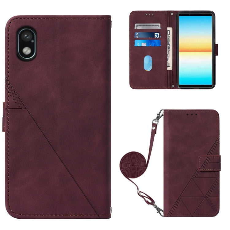 Custodia per cellulare in pelle con flip in rilievo 3D a tracolla, For Sony Xperia 10 IV, For Sony Xperia ACE III, For Xiaomi Redmi 10A, For Samsung Galaxy M33 5G Global
