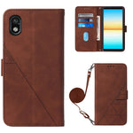 Custodia per cellulare in pelle con flip in rilievo 3D a tracolla, For Sony Xperia 10 IV, For Sony Xperia ACE III, For Xiaomi Redmi 10A, For Samsung Galaxy M33 5G Global
