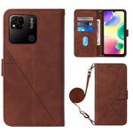 Custodia per cellulare in pelle con flip in rilievo 3D a tracolla, For Sony Xperia 10 IV, For Sony Xperia ACE III, For Xiaomi Redmi 10A, For Samsung Galaxy M33 5G Global