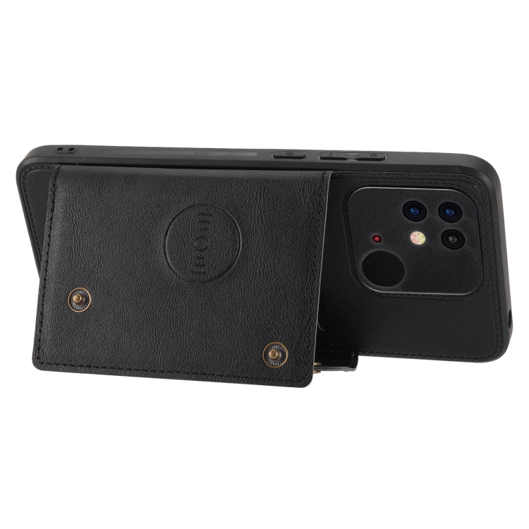 Custodia per telefono magnetica antiurto in PU + TPU con doppia fibbia, For Xiaomi Redmi 10C, For Xiaomi Redmi Note 11 5G Chinese, For Xiaomi Redmi Note 11E, For Xiaomi Redmi 10