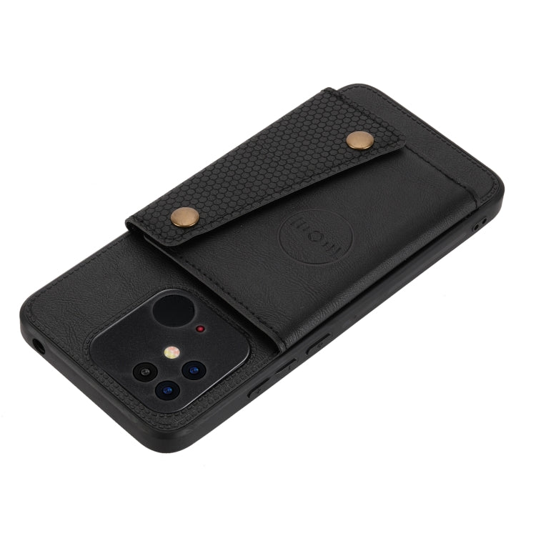 Custodia per telefono magnetica antiurto in PU + TPU con doppia fibbia, For Xiaomi Redmi 10C, For Xiaomi Redmi Note 11 5G Chinese, For Xiaomi Redmi Note 11E, For Xiaomi Redmi 10