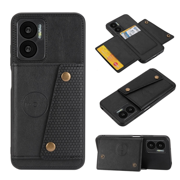 Custodia per telefono magnetica antiurto in PU + TPU con doppia fibbia, For Xiaomi Redmi 10C, For Xiaomi Redmi Note 11 5G Chinese, For Xiaomi Redmi Note 11E, For Xiaomi Redmi 10