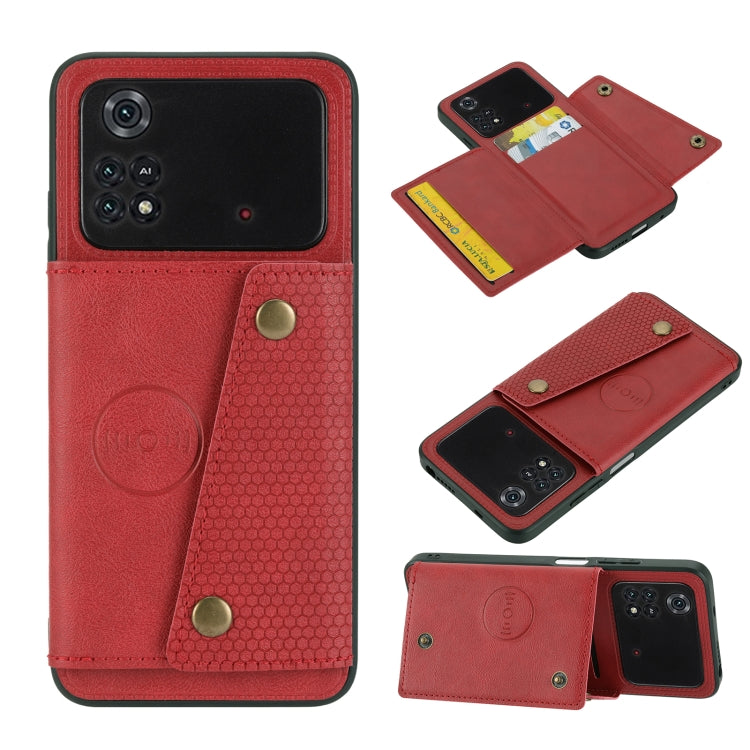 Custodia per telefono magnetica antiurto in PU + TPU con doppia fibbia, For Xiaomi Poco M4 Pro 4G, For Xiaomi Poco X4 Pro, For Xiaomi 12, For Xiaomi 12 Pro