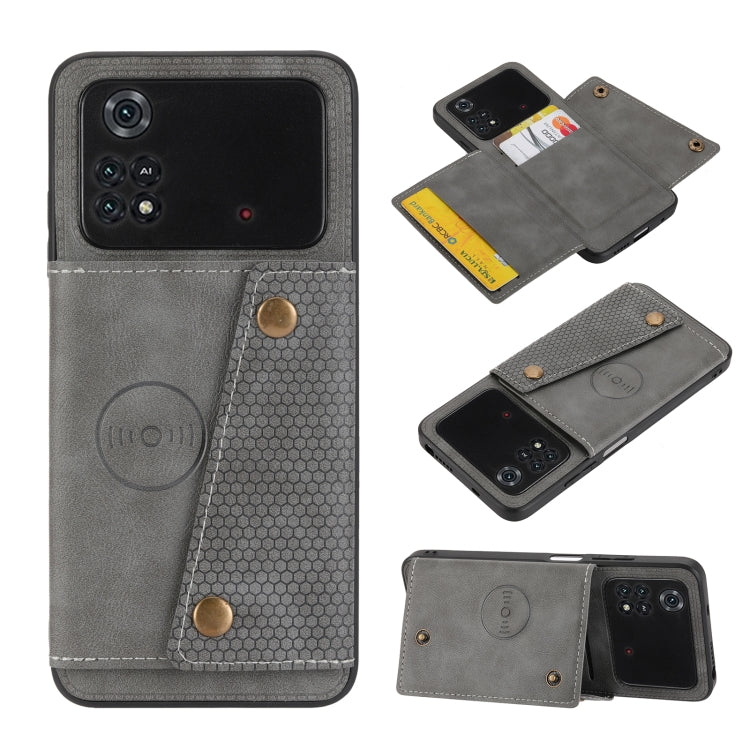 Custodia per telefono magnetica antiurto in PU + TPU con doppia fibbia, For Xiaomi Poco M4 Pro 4G, For Xiaomi Poco X4 Pro, For Xiaomi 12, For Xiaomi 12 Pro