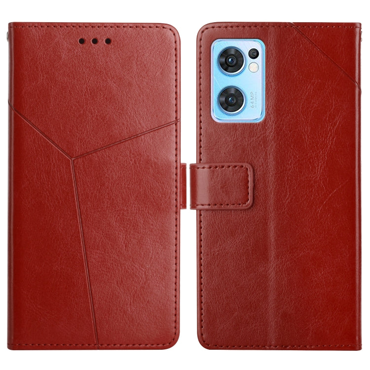 Custodia per telefono in pelle flip orizzontale con cuciture a Y, For OPPO Find X5 Lite, For OPPO Realme 9 Pro+/Realme 9 4G, For Samsung Galaxy Xcover6 Pro, For Samsung Galaxy M33