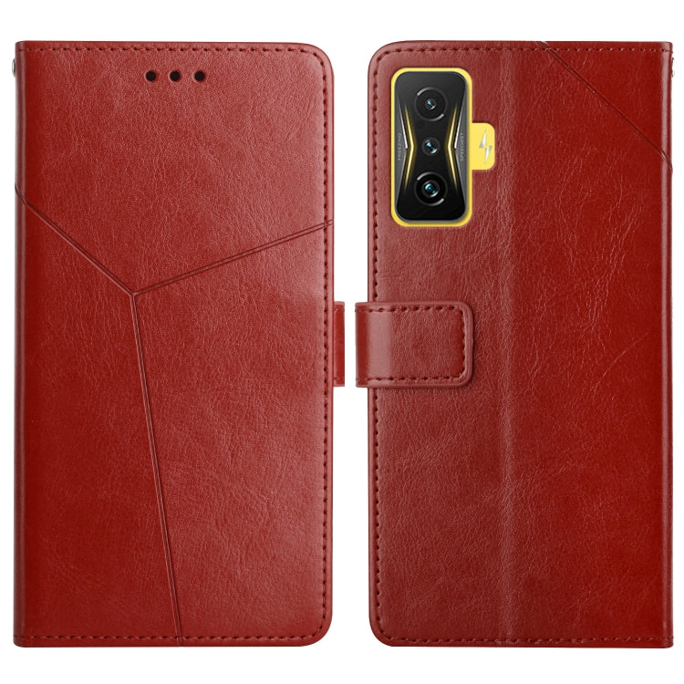 Custodia per telefono in pelle flip orizzontale con cuciture a Y, For Samsung Galaxy M53, For Sharp Aquos R7, For Xiaomi Poco F4 GT