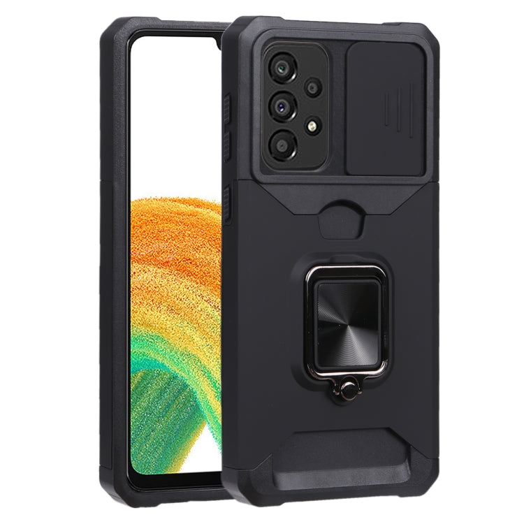 Cover per fotocamera scorrevole Design Custodia per telefono antiurto per PC + TPU, For Galaxy A33 5G