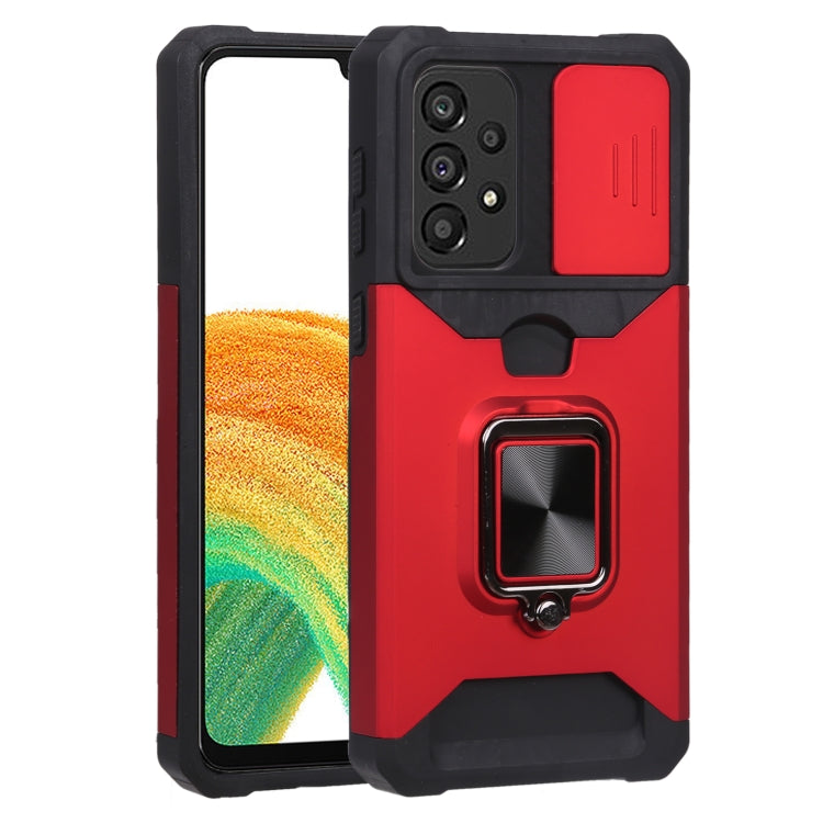 Cover per fotocamera scorrevole Design Custodia per telefono antiurto per PC + TPU, For Galaxy A33 5G