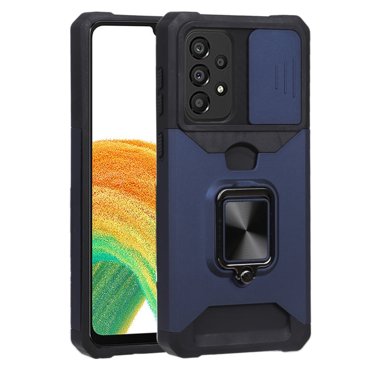 Cover per fotocamera scorrevole Design Custodia per telefono antiurto per PC + TPU, For Galaxy A33 5G