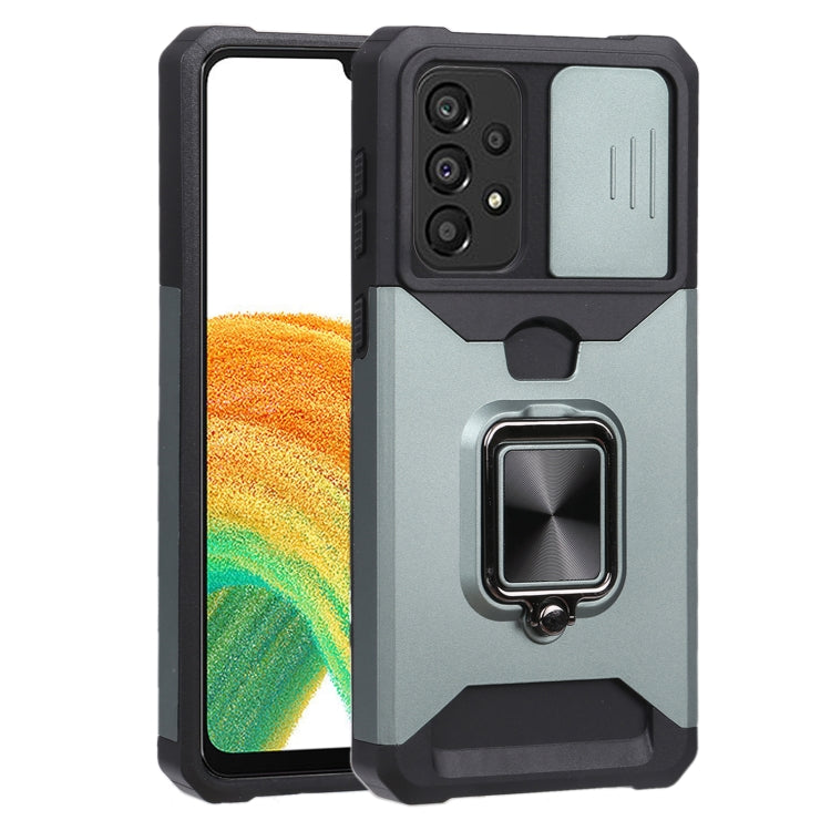 Cover per fotocamera scorrevole Design Custodia per telefono antiurto per PC + TPU, For Galaxy A33 5G