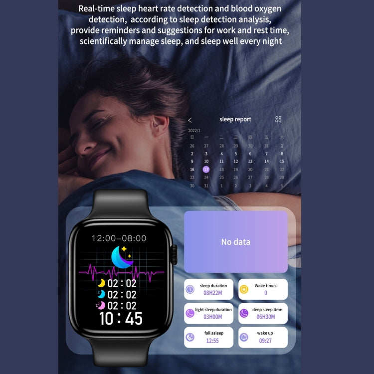 D SEVEN Smart Watch con schermo TFT da 1,9 pollici, supporto quadrante Bluetooth/monitoraggio del sonno