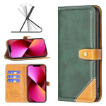 Custodia portafoglio in pelle con slot carte per iPhone 13 mini