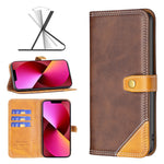 Custodia portafoglio in pelle con slot carte per iPhone 13 mini