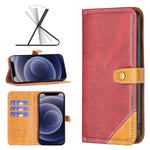 Custodia portafoglio in pelle con slot carte per iPhone 13 mini