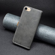 Custodia in pelle con doppio filo per cucire in tinta, For iPhone SE 2022 / 2020 / 7 / 8, For iPhone 7 Plus / 8 Plus