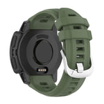 Cinturino con fibbia in acciaio inossidabile in silicone, For Garmin Instinct 2S