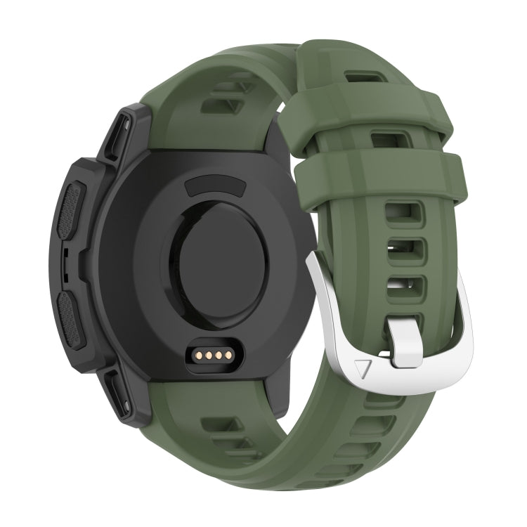 Cinturino con fibbia in acciaio inossidabile in silicone, For Garmin Instinct 2S