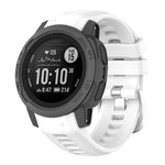 Cinturino con fibbia in acciaio inossidabile in silicone, For Garmin Instinct 2S