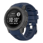 Cinturino con fibbia in acciaio inossidabile in silicone, For Garmin Instinct 2S