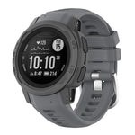 Cinturino con fibbia in acciaio inossidabile in silicone, For Garmin Instinct 2S