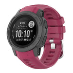 Cinturino con fibbia in acciaio inossidabile in silicone, For Garmin Instinct 2S